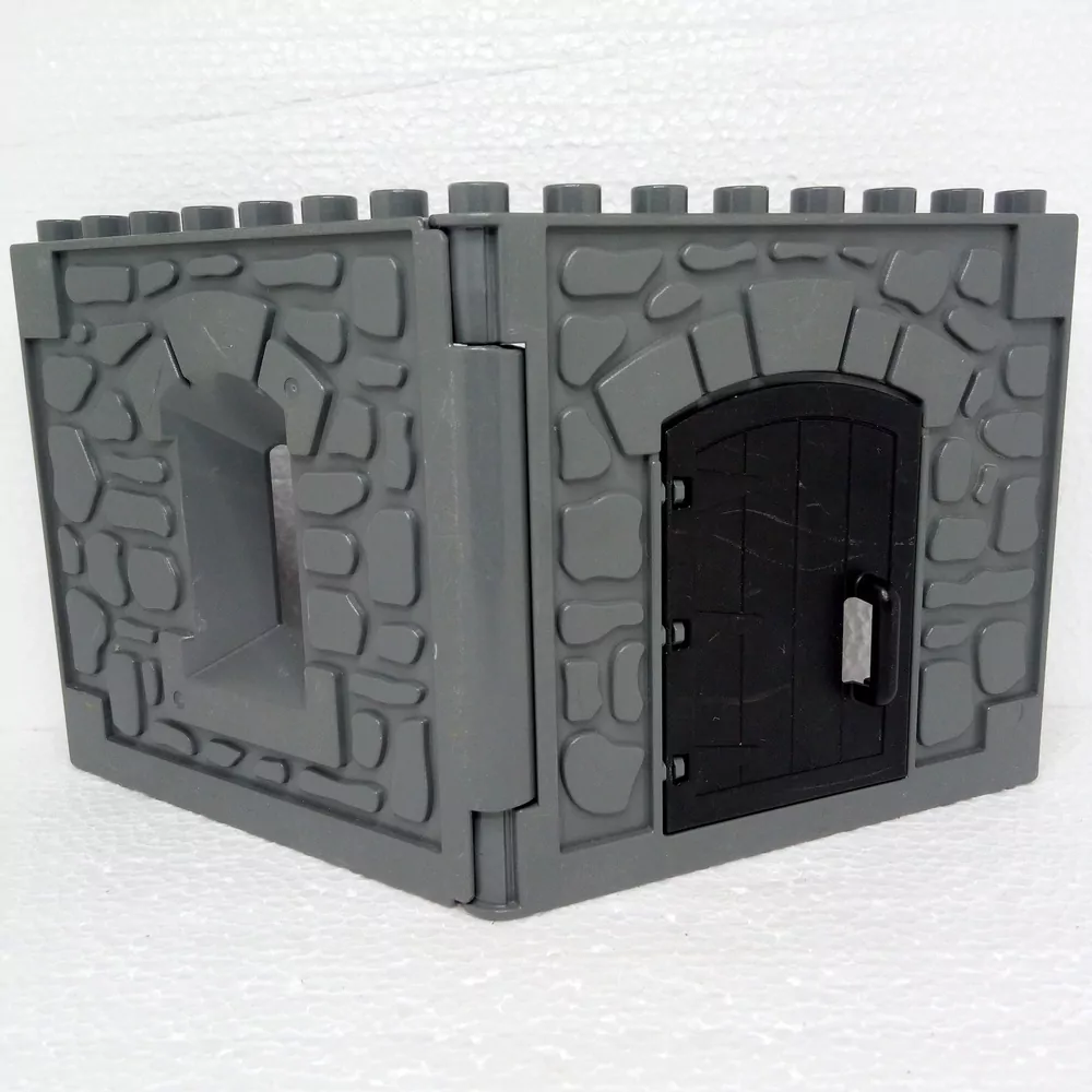 Lego® Duplo® Dvojstěna hradu s kloubem šedá