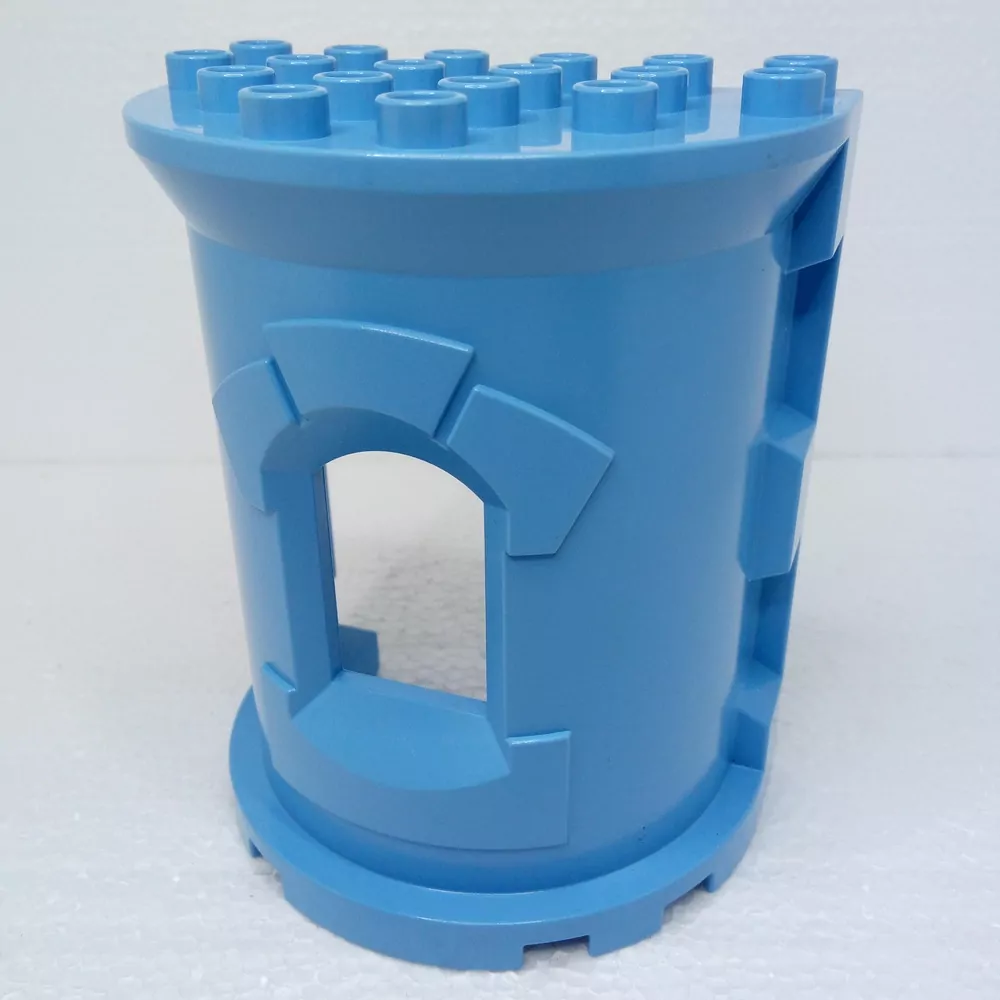 Lego® Duplo® Stěna hradu kulatá modrá