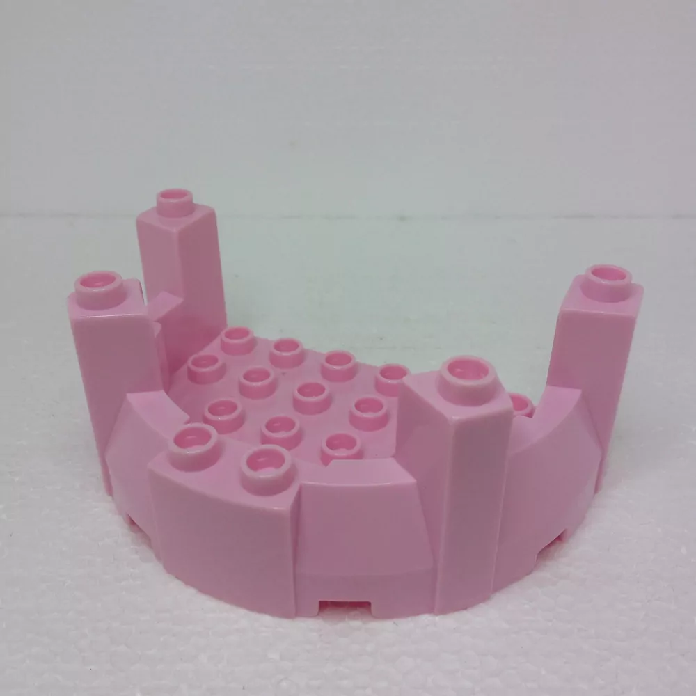 Lego® Duplo® Hradba půlkruh (cimbuří) růžová