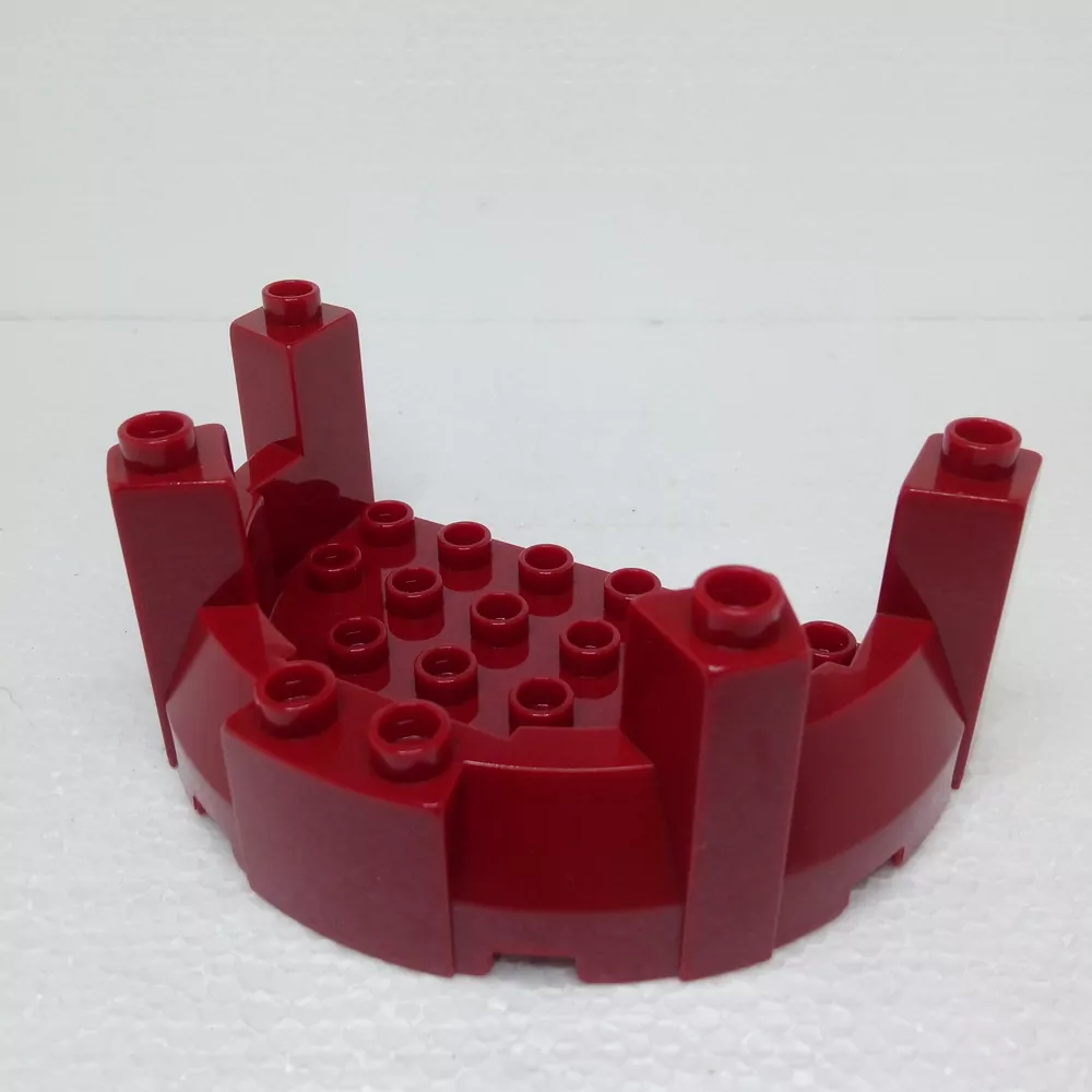 Lego® Duplo® Hradba půlkruh (cimbuří) vínová