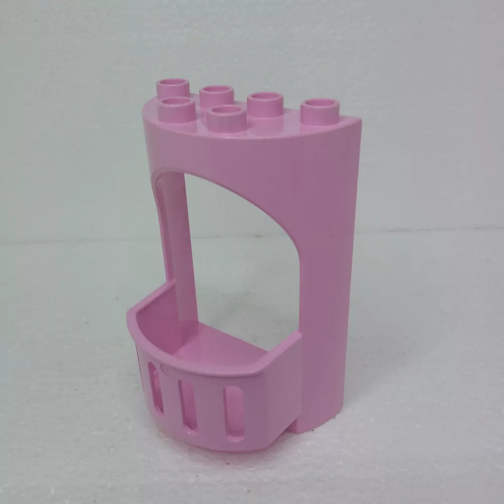 Lego® Duplo® Stěna hradu s balkonem růžová