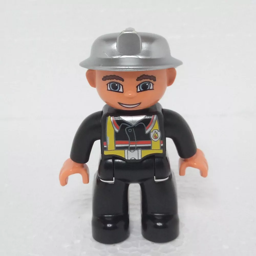 Lego® Duplo® Panáček Muž Hasič Šedá helma