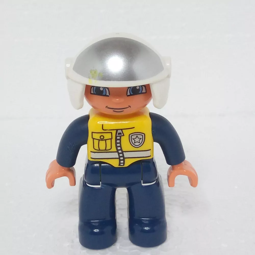 Lego® Duplo® Panáček Muž Policista Šedobílá helma