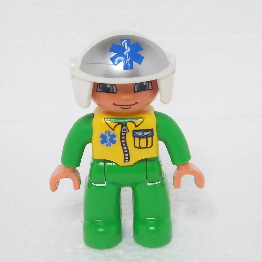 Lego® Duplo® Panáček Muž Záchranář Šedobílá helma