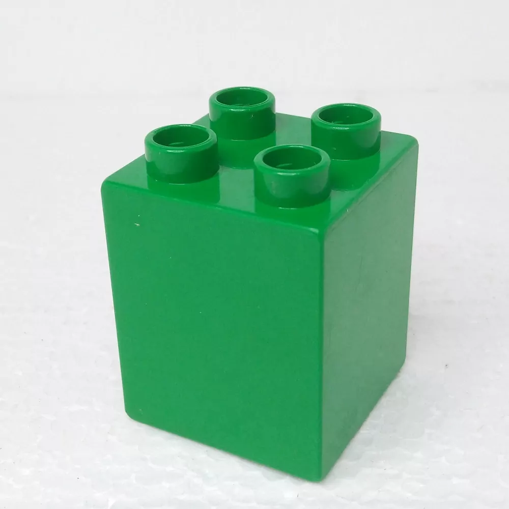 Lego® Duplo® Kostka 2x2x2 Tmavě zelená