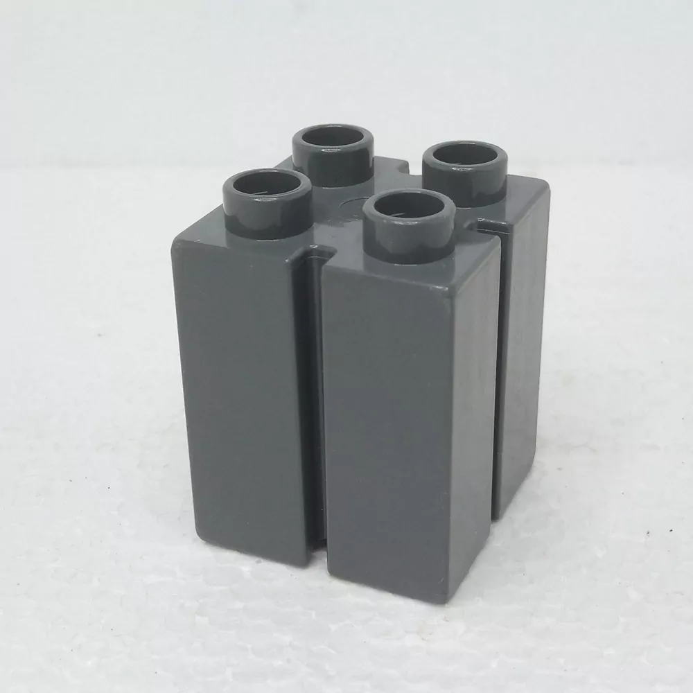Lego® Duplo® Kostka 2x2x2 s drážkami šedá