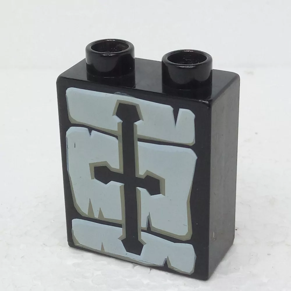 Lego® Duplo® Kostka 1x2x2 potisk kamenná hradba