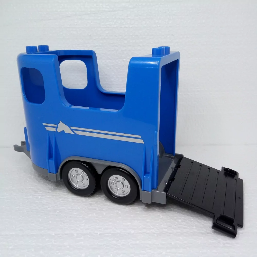 Lego® Duplo® Přívěs pro koně modrý, černá rampa