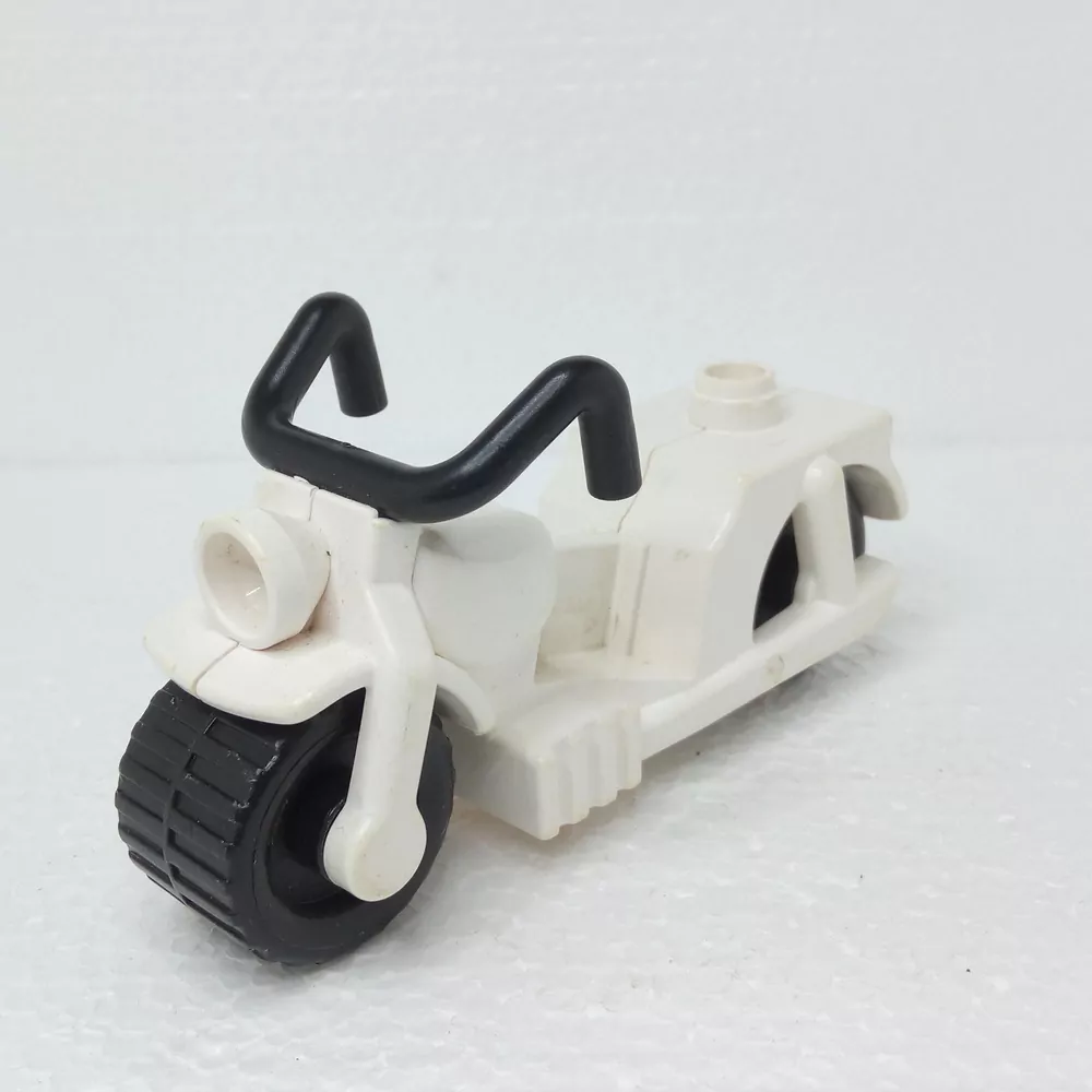Lego® Duplo® Bílá motorka, černá řídítka