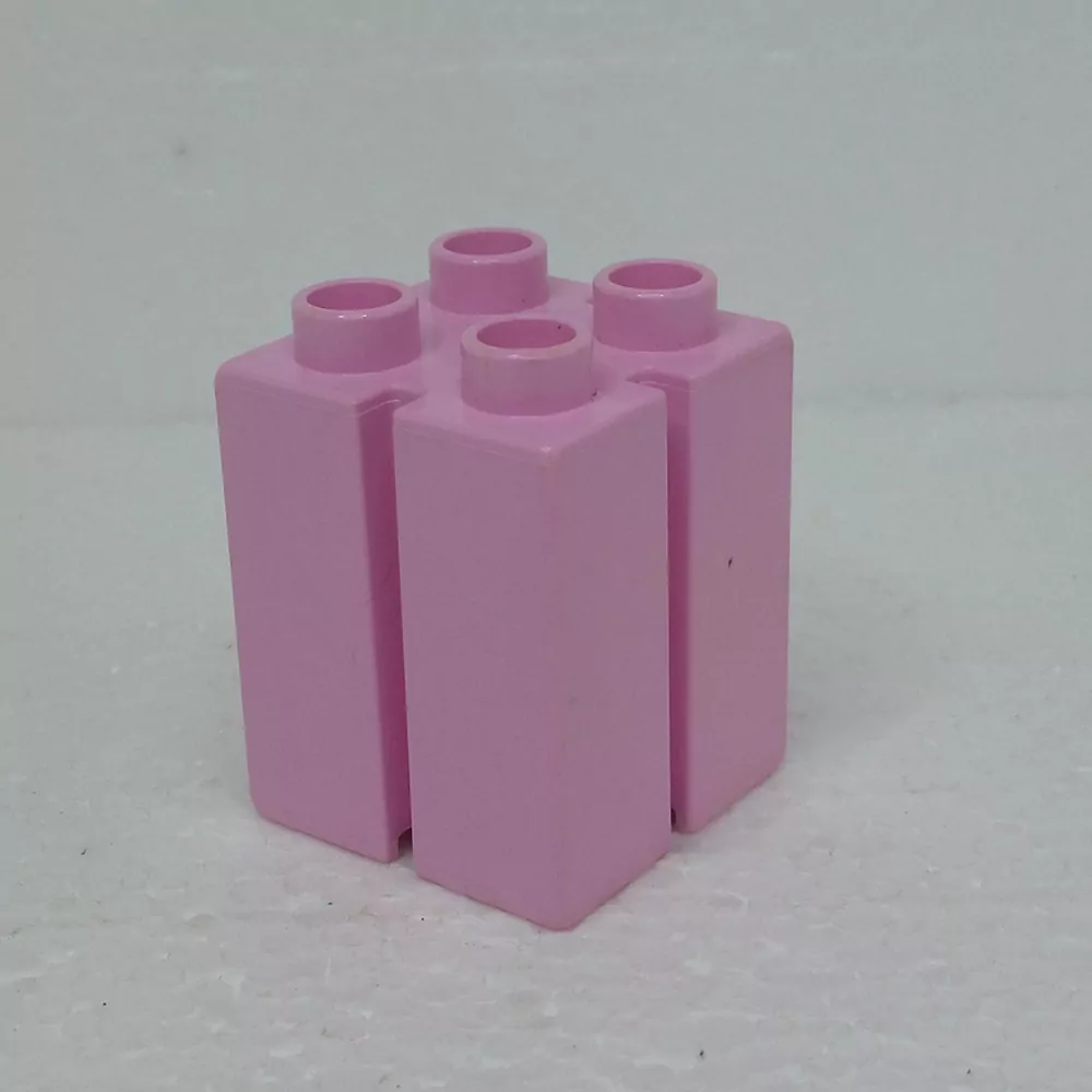 Lego® Duplo® Kostka 2x2x2 s drážkami růžová