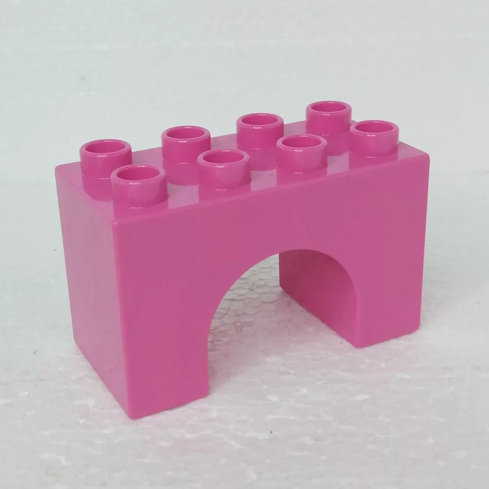 Lego® Duplo® Kostka 2x4x2 most oblouk růžový
