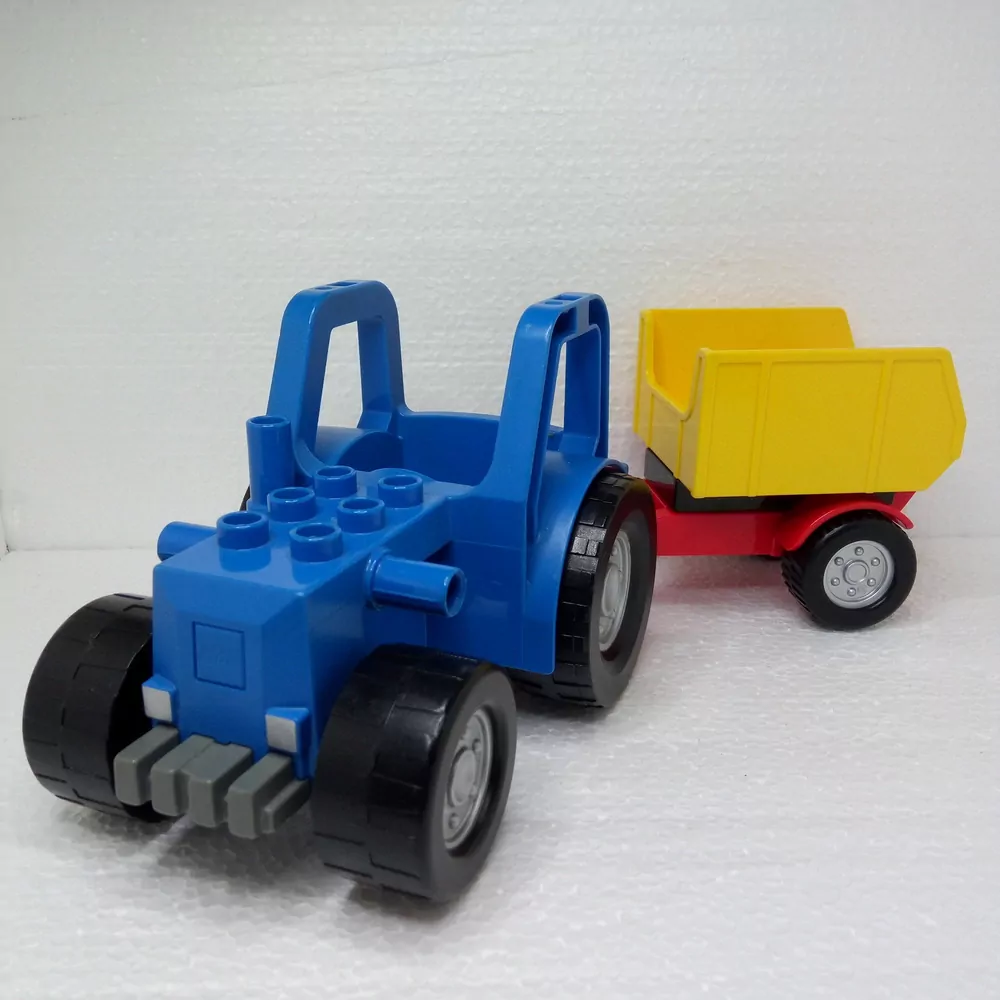 Lego® Duplo® Traktor modrý s vlečkou žlutou