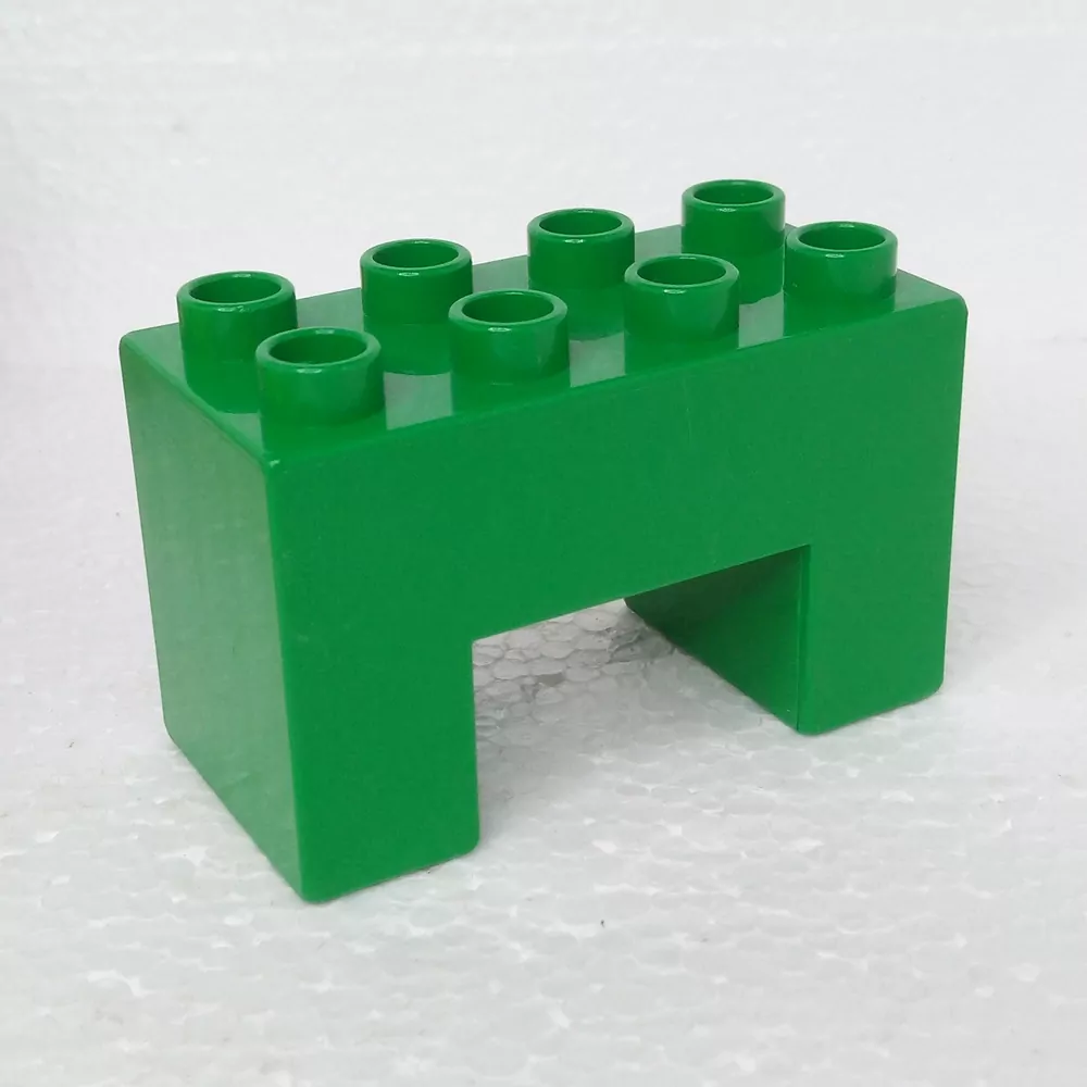 Lego® Duplo® Kostka 2x4x2 most hranatý tmavě zelený