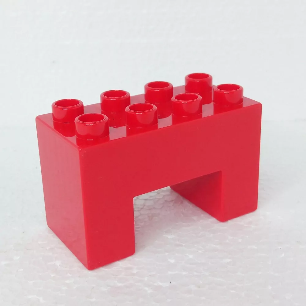 Lego® Duplo® Kostka 2x4x2 most hranatý červený