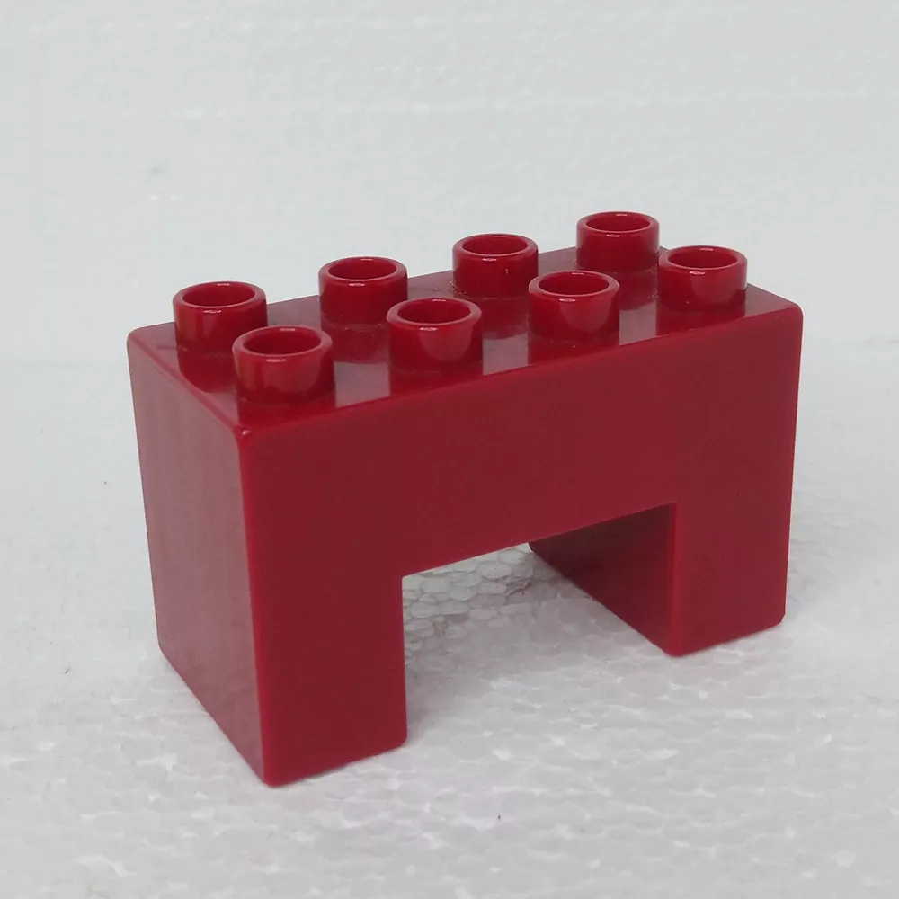 Lego® Duplo® Kostka 2x4x2 most hranatý vínový