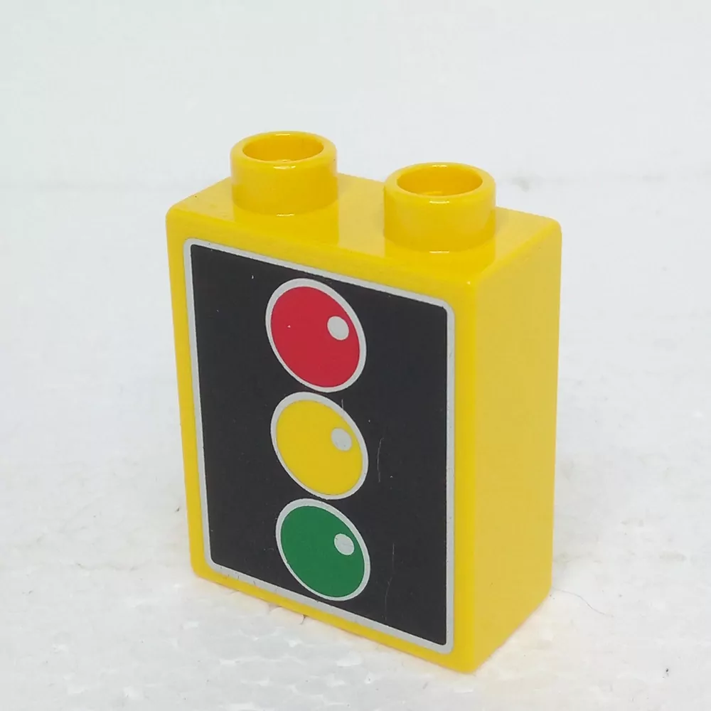 Lego® Duplo® Kostka 1x2x2 potisk semafor žlutý
