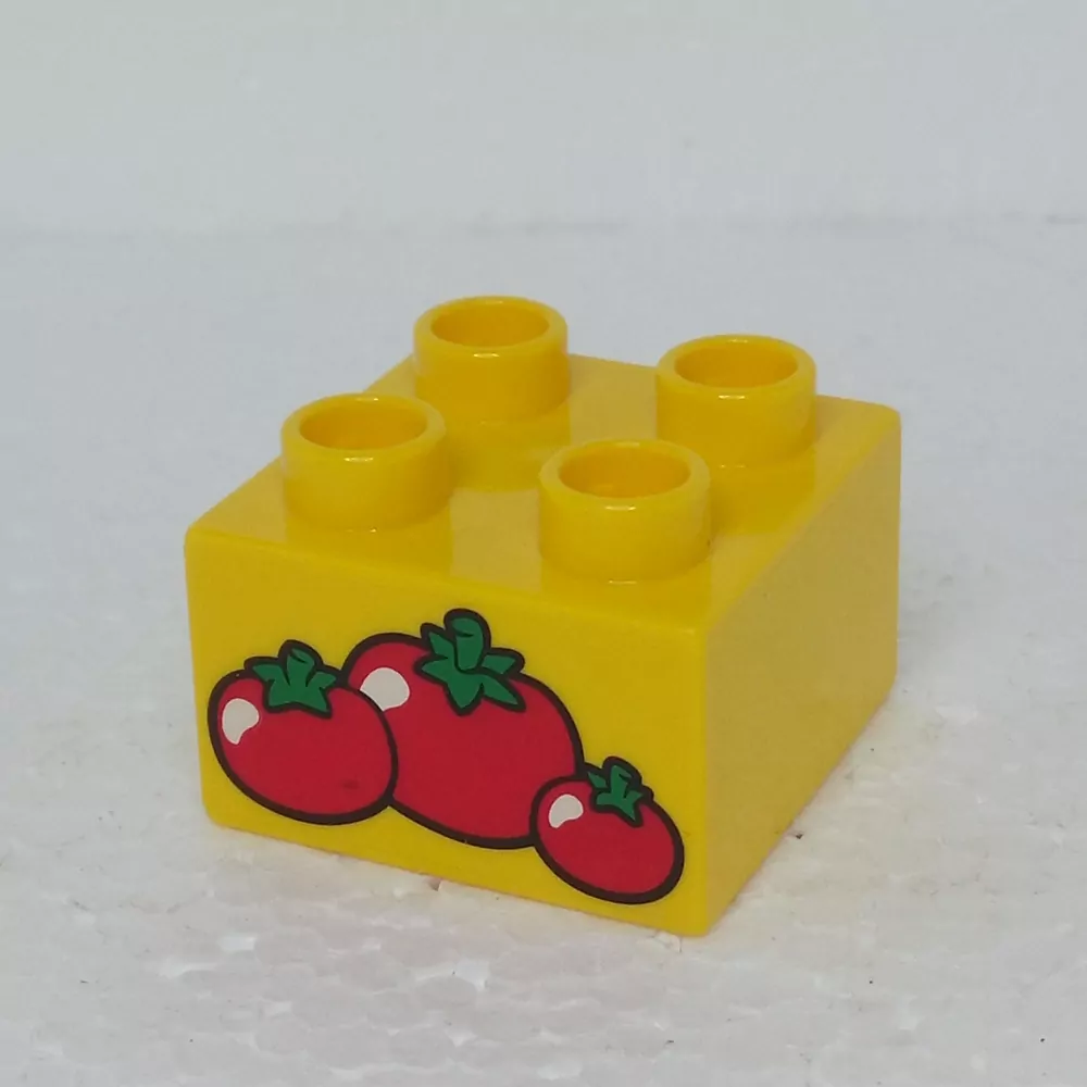Lego® Duplo® Kostka 2x2 potisk rajčata