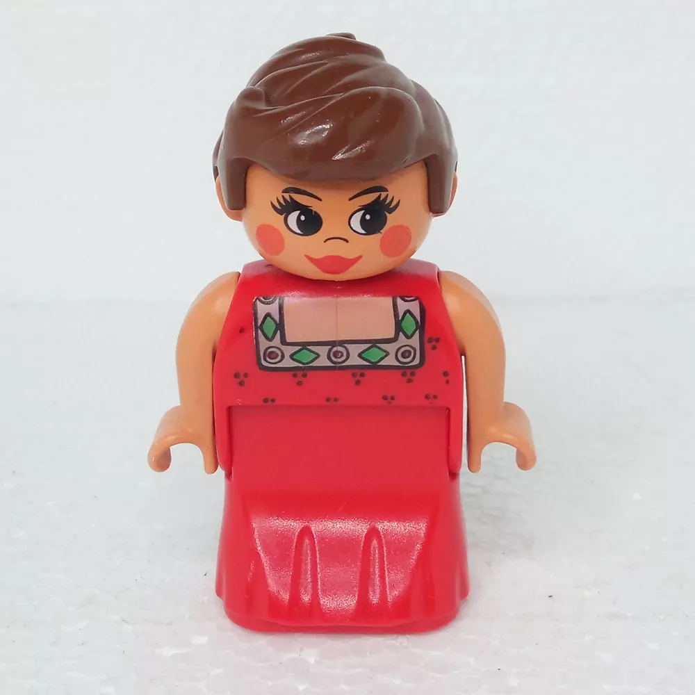 Lego® Duplo® Panáček Žena Hnědé vlasy, drdol