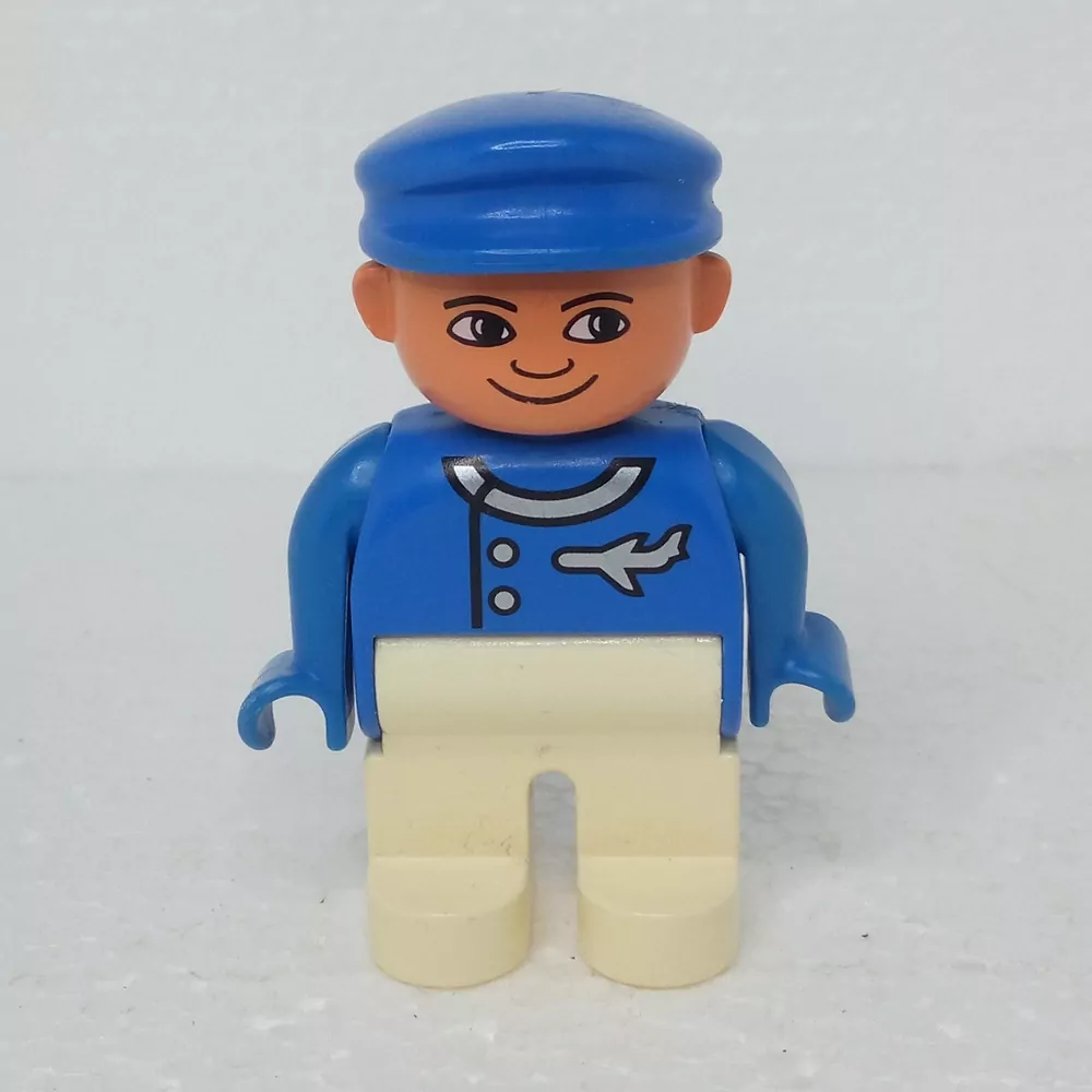 Lego® Duplo® Panáček Muž Pilot modrá čepice