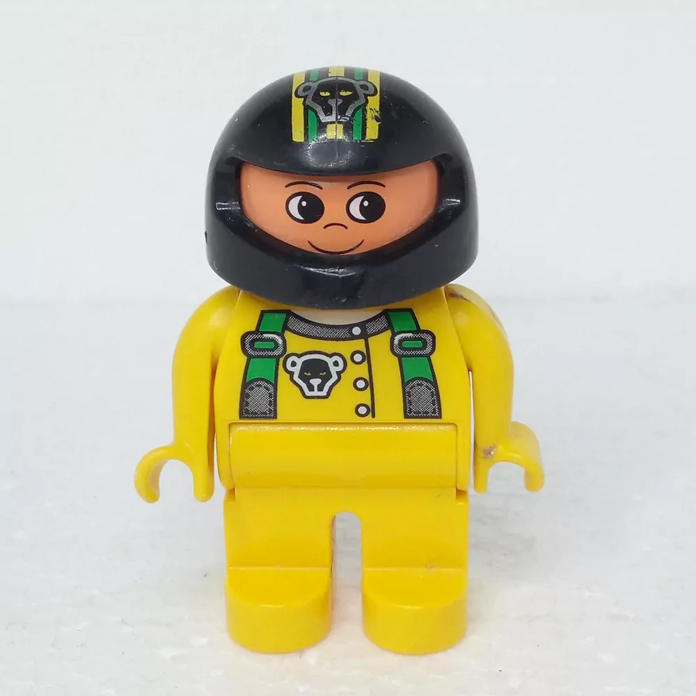 Lego® Duplo® Panáček Muž Závodník Černá Helma