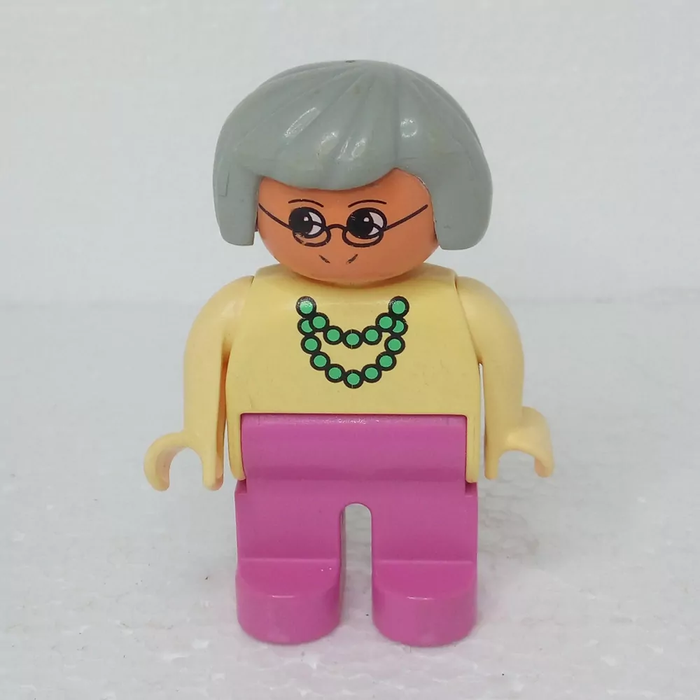 Lego® Duplo® Panáček Žena babička šedé vlasy