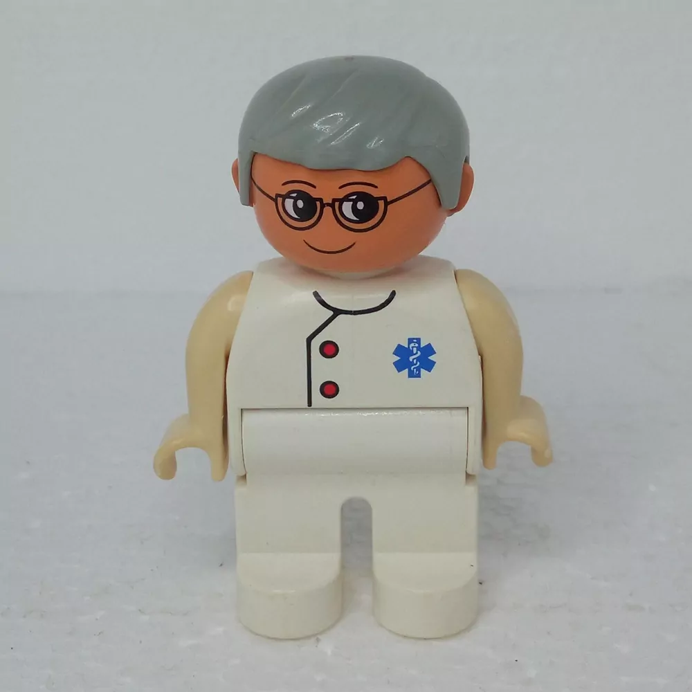 Lego® Duplo® Panáček Muž Lékař Šedé vlasy