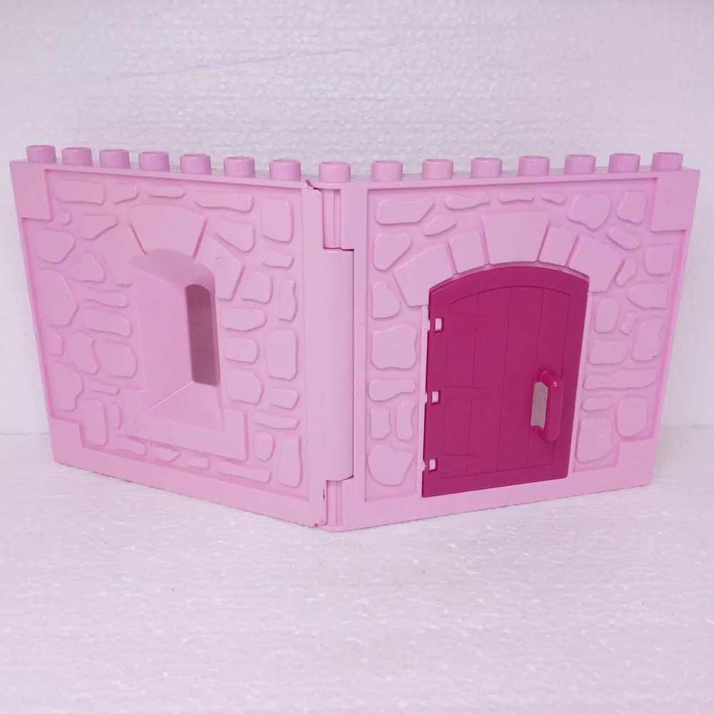Lego® Duplo® Dvojstěna hradu s kloubem růžová