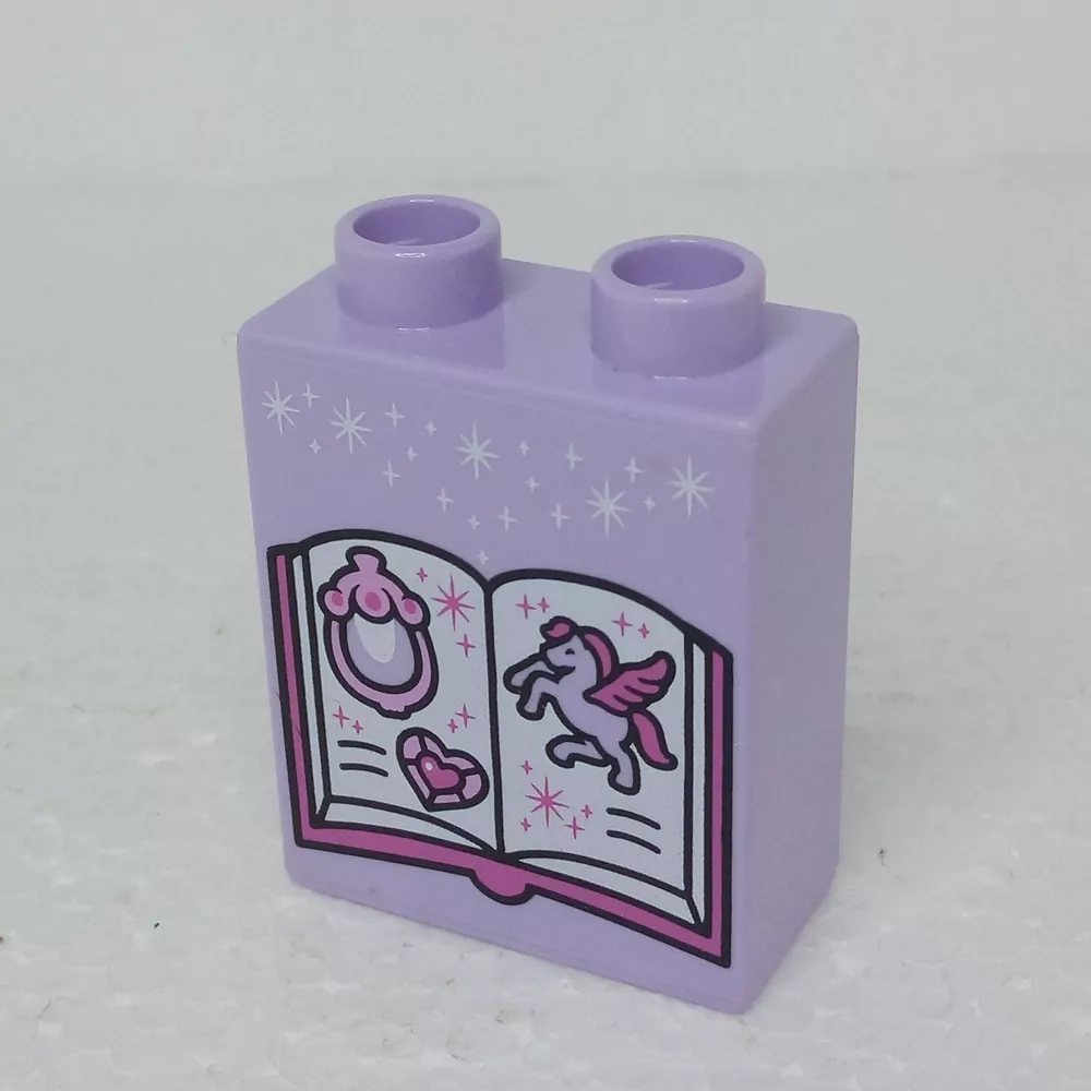Lego® Duplo® Kostka 1x2x2 potisk otevřená kniha