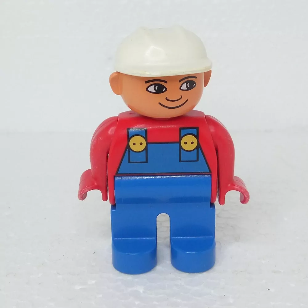 Lego® Duplo® Panáček Muž Dělník Bílá helma