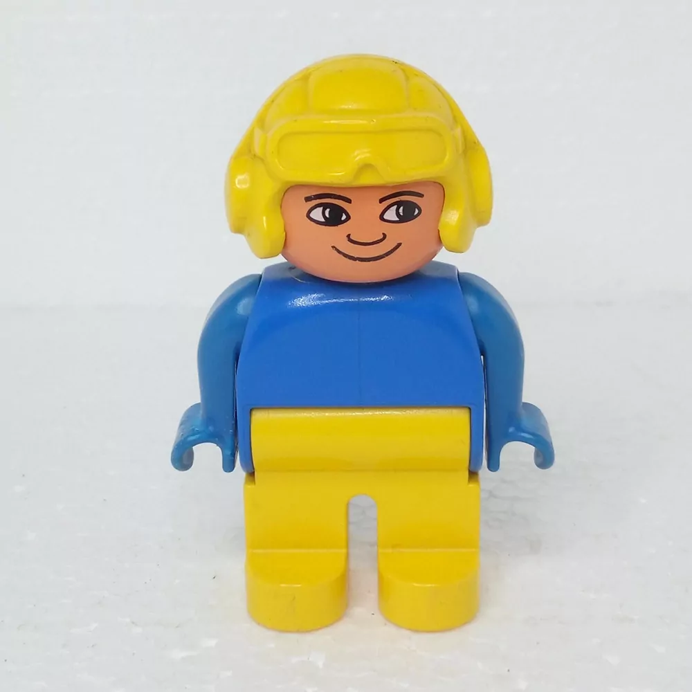 Lego® Duplo® Panáček Muž Závodník Žlutá helma