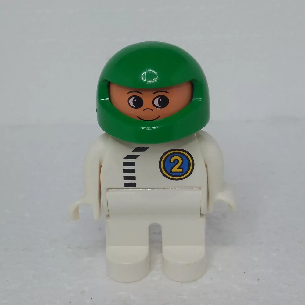 Lego® Duplo® Panáček Muž Závodník Zelená Helma