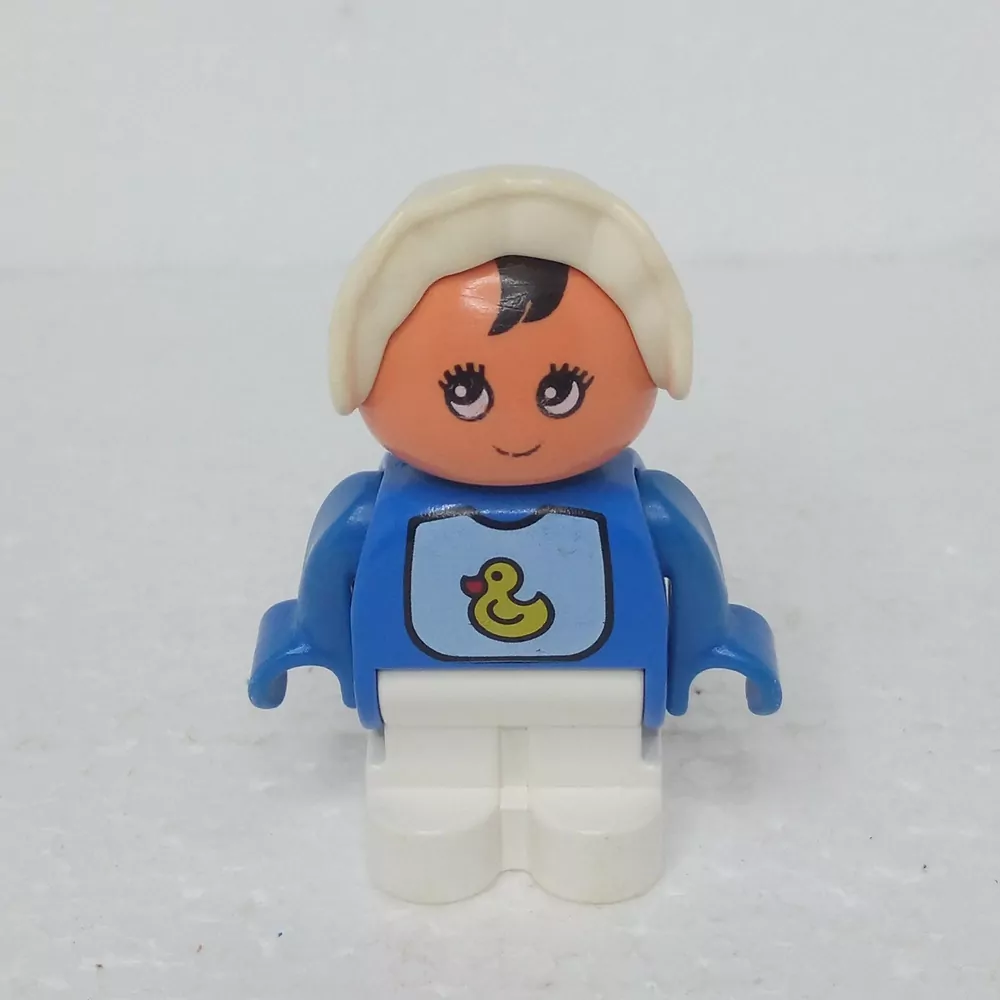 Lego® Duplo® Panáček Dítě Miminko modré body, bílá čepička