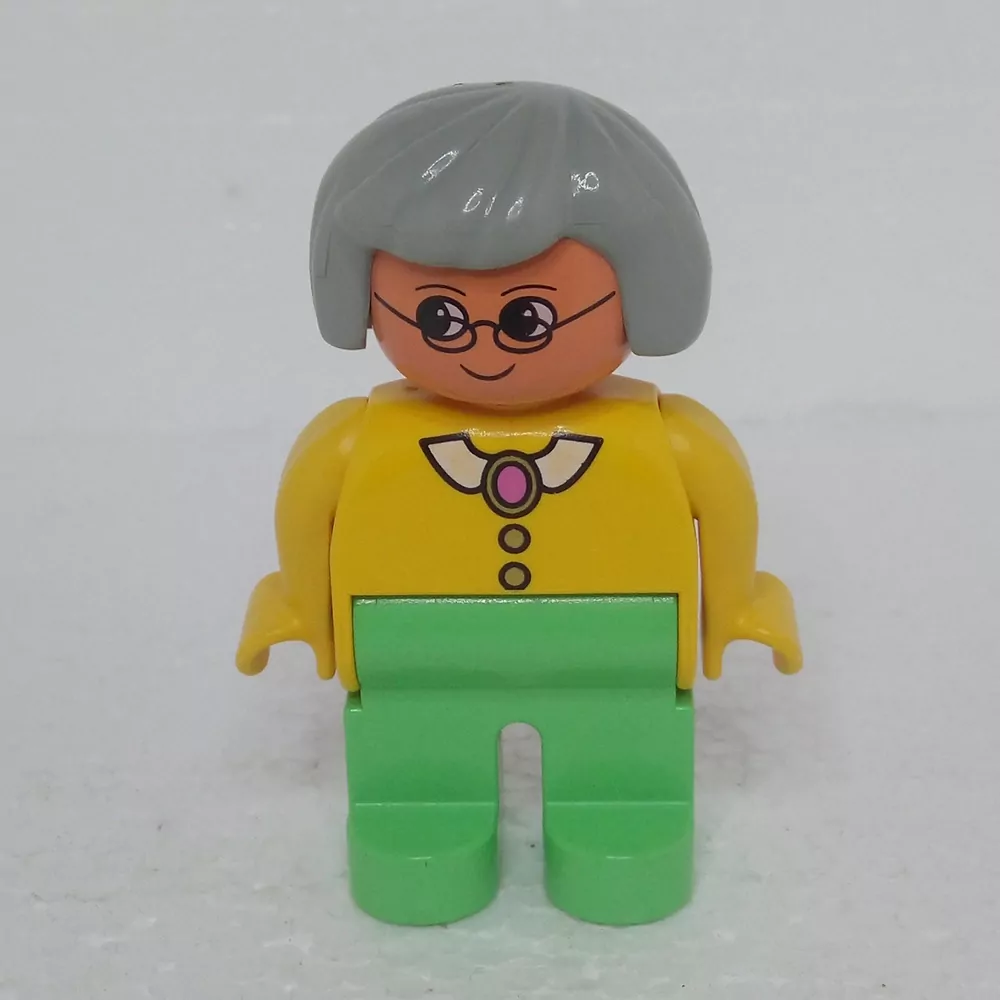 Lego® Duplo® Panáček Žena babička šedé vlasy