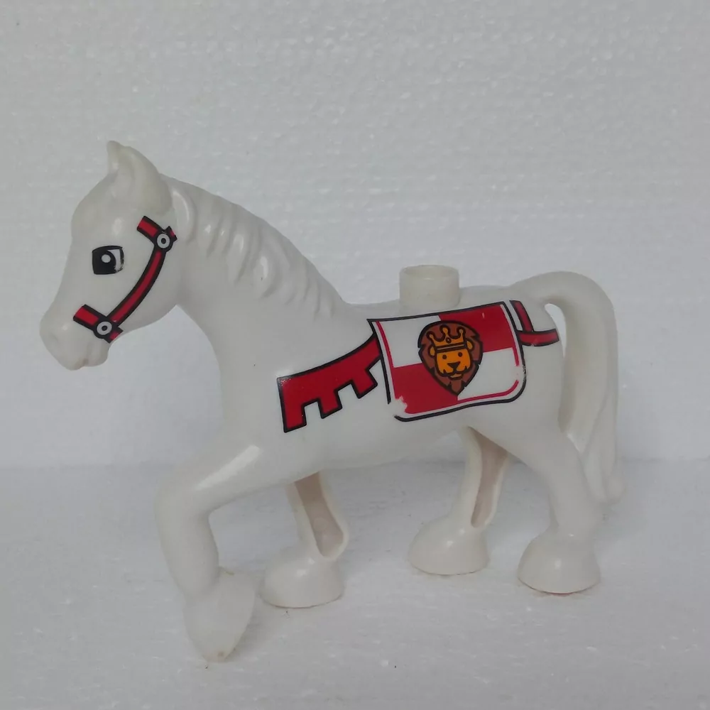 Lego® Duplo® Kůň bílý, uzda, sedlo