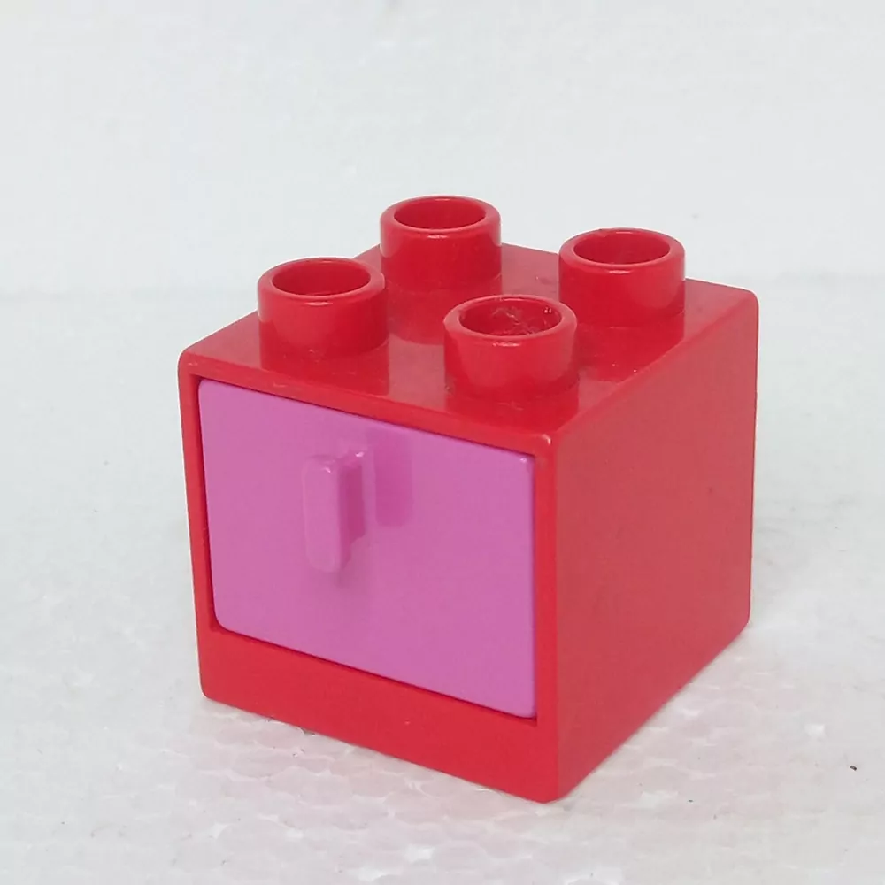 Lego® Duplo® Skříňka červená, růžový šuplík
