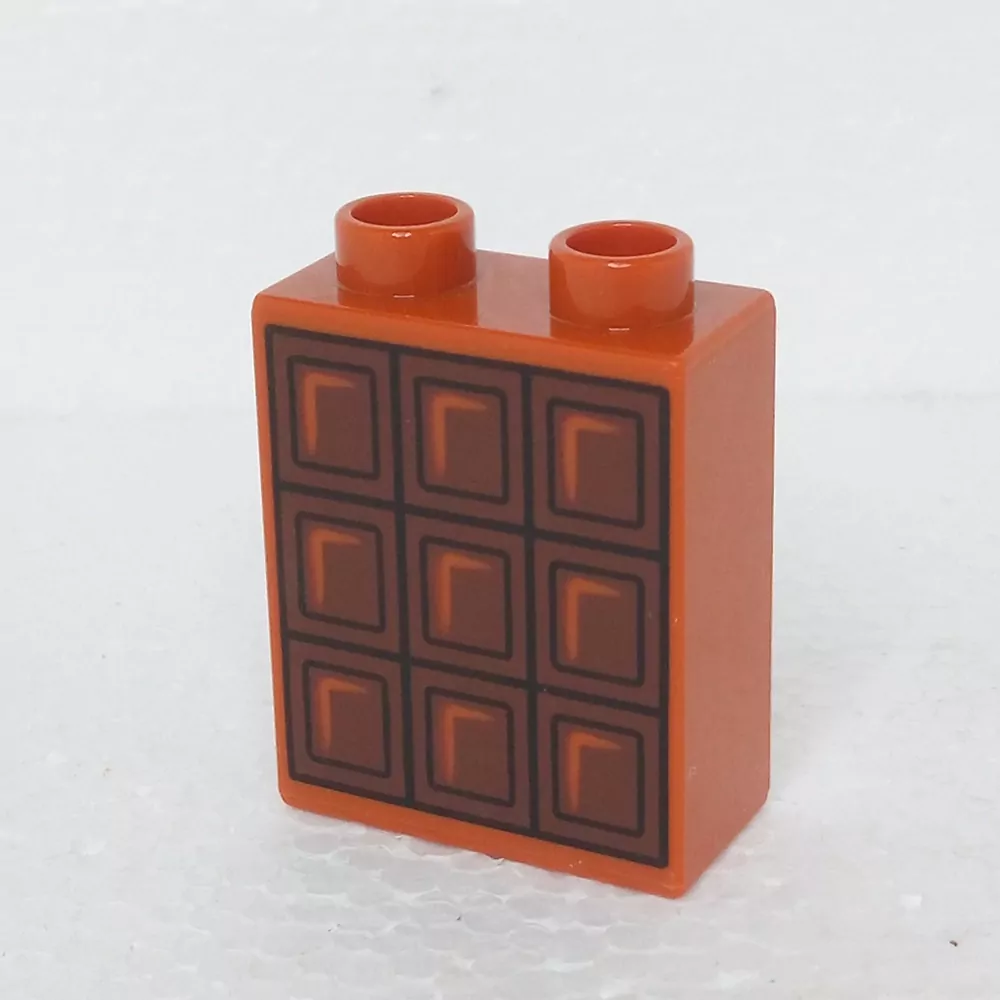 Lego® Duplo® Kostka 1x2x2 potisk čokoláda