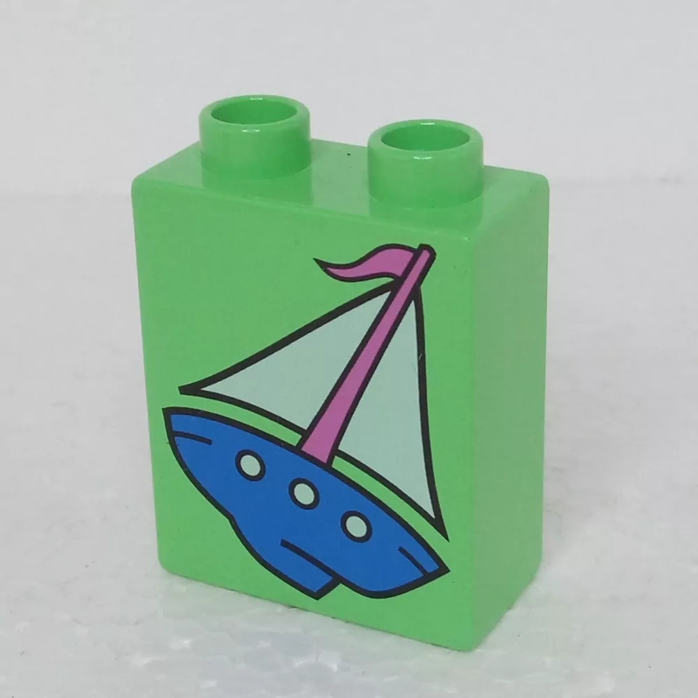 Lego® Duplo® Kostka 1x2x2 potisk plachetnice