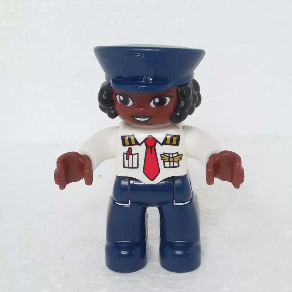 Lego® Duplo® Panáček Žena Pilotka Modrá čepice