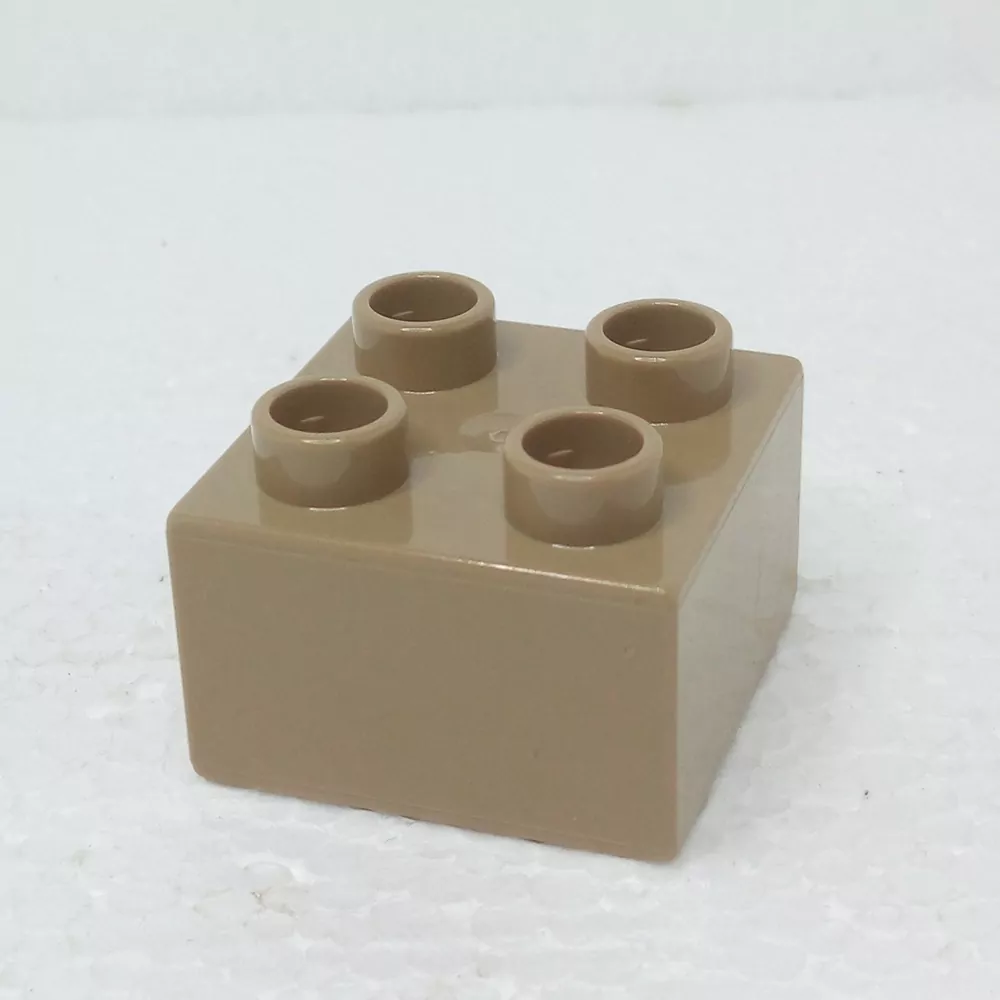 Lego® Duplo® Kostka 2x2 tmavě béžová