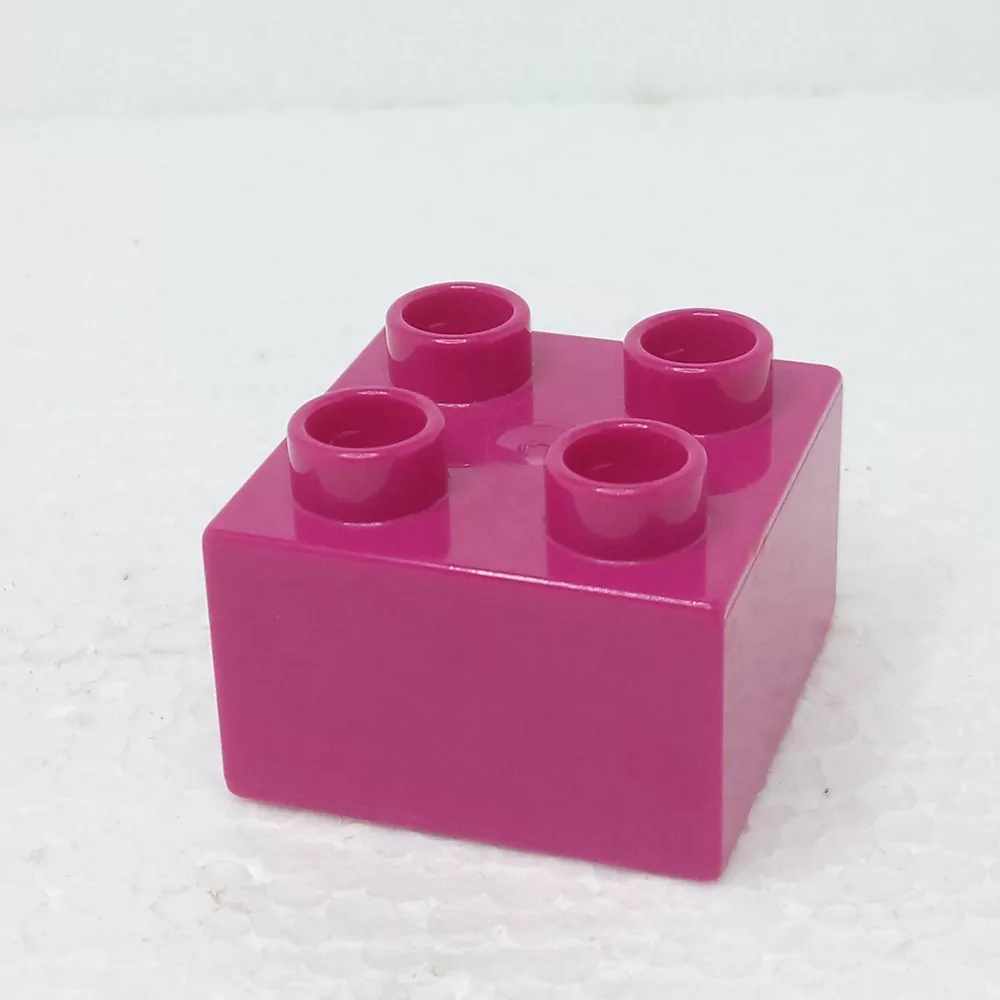 Lego® Duplo® Kostka 2x2 tmavě růžová