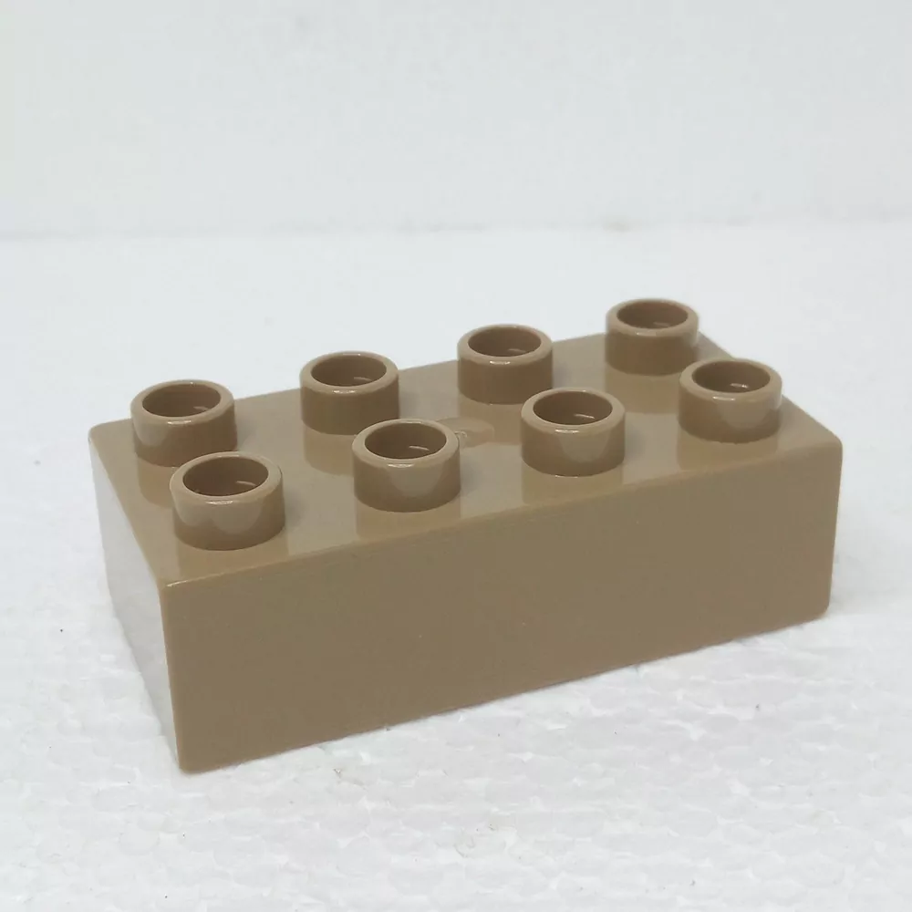 Lego® Duplo® Kostka 2x4 tmavě béžová
