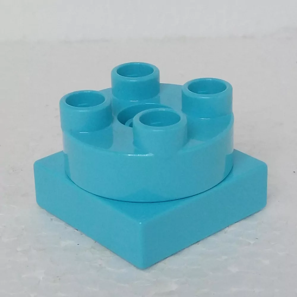 Lego® Duplo® Otočná kostka 2x2 kulatá modrá