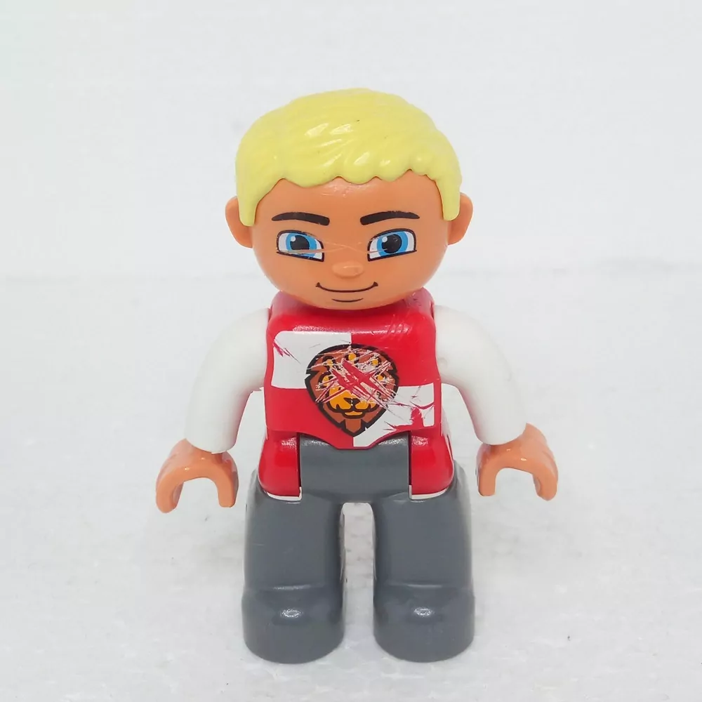 Lego® Duplo® Panáček Muž Rytíř Lev blond vlasy - VÝPRODEJ