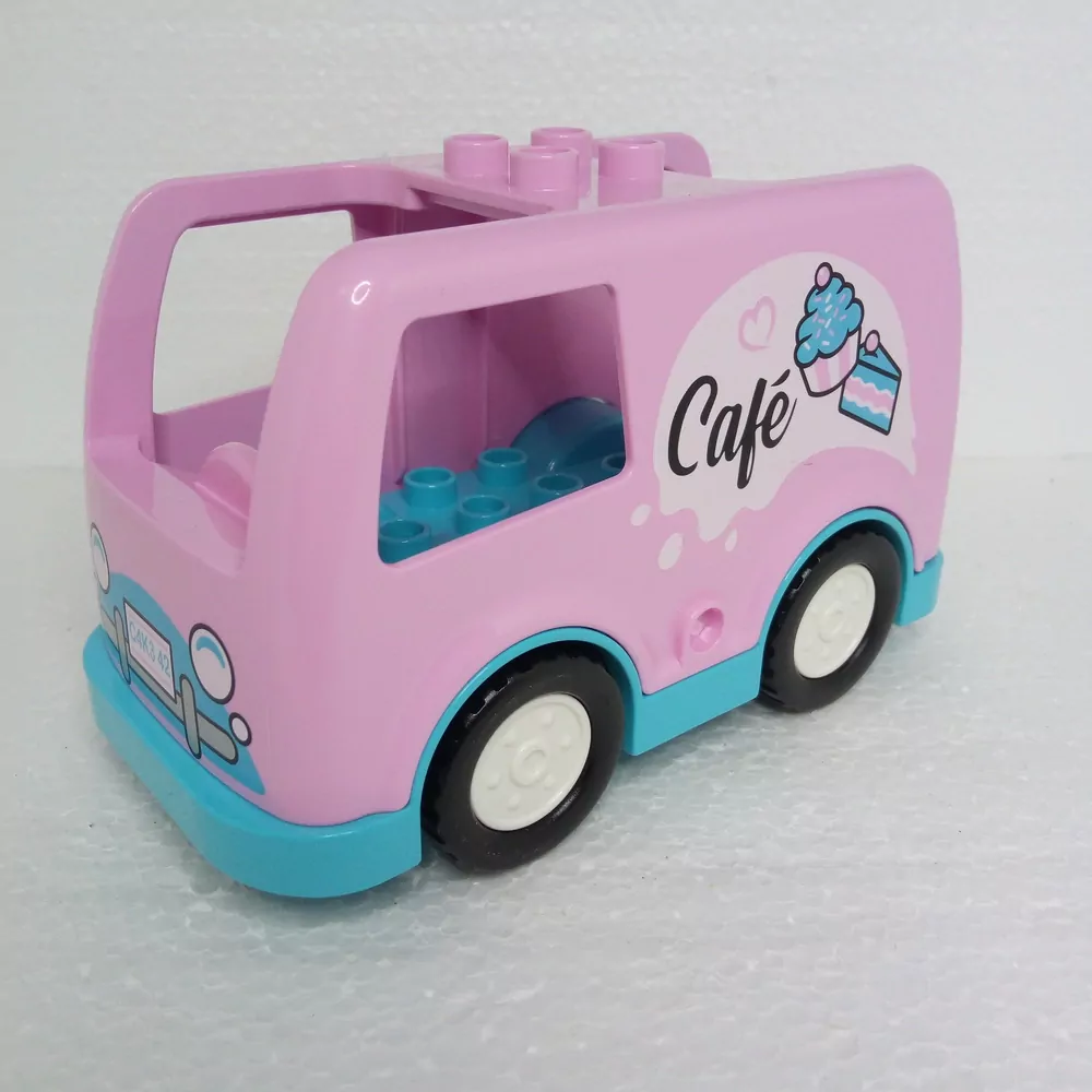 Lego® Duplo® Dodávka růžová s potiskem kavárna