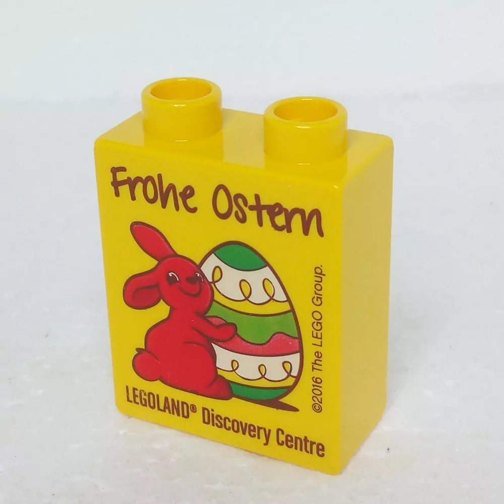 Lego® Duplo® Kostka 1x2x2 potisk velikonoční zajíček
