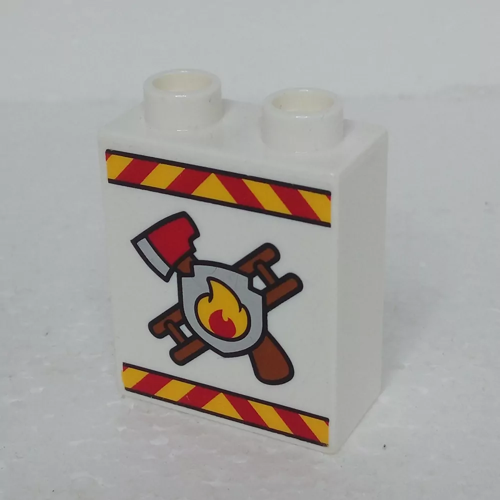 Lego® Duplo® Kostka 1x2x2 potisk hasičský znak