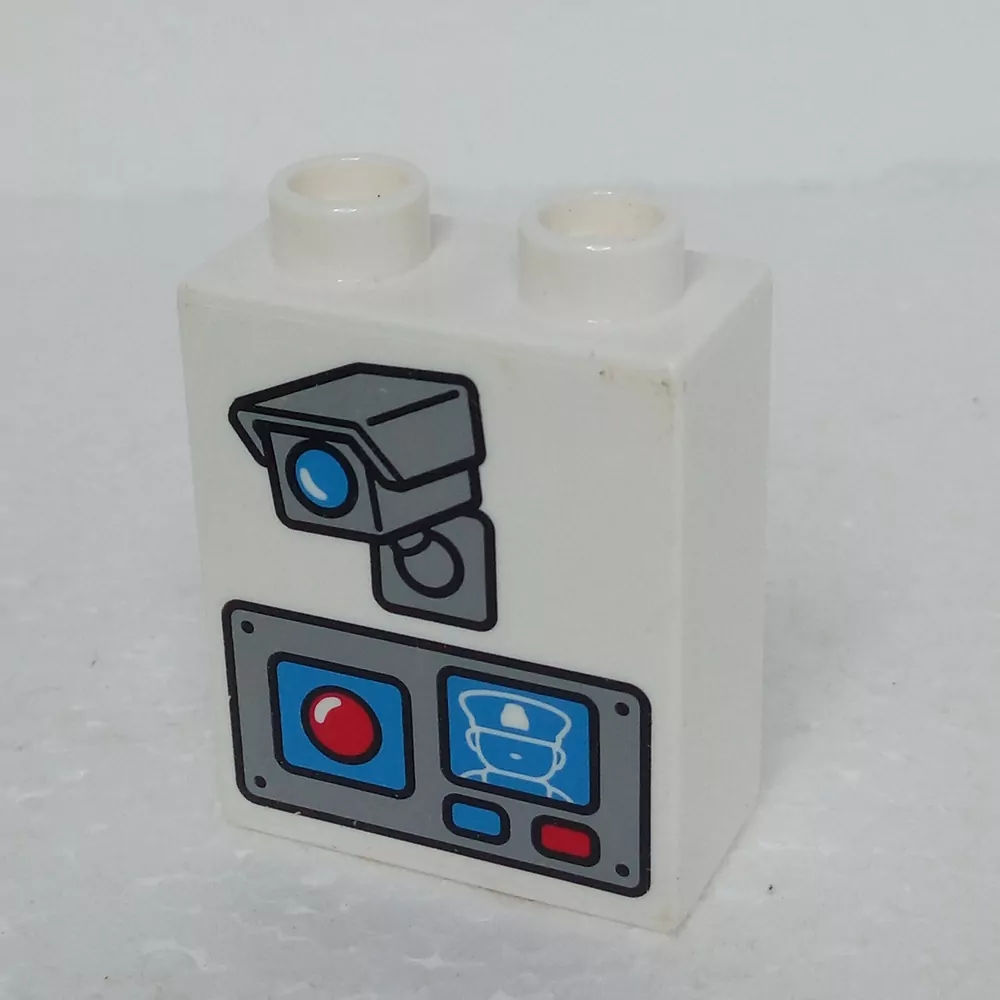Lego® Duplo® Kostka 1x2x2 potisk policiejní kamera