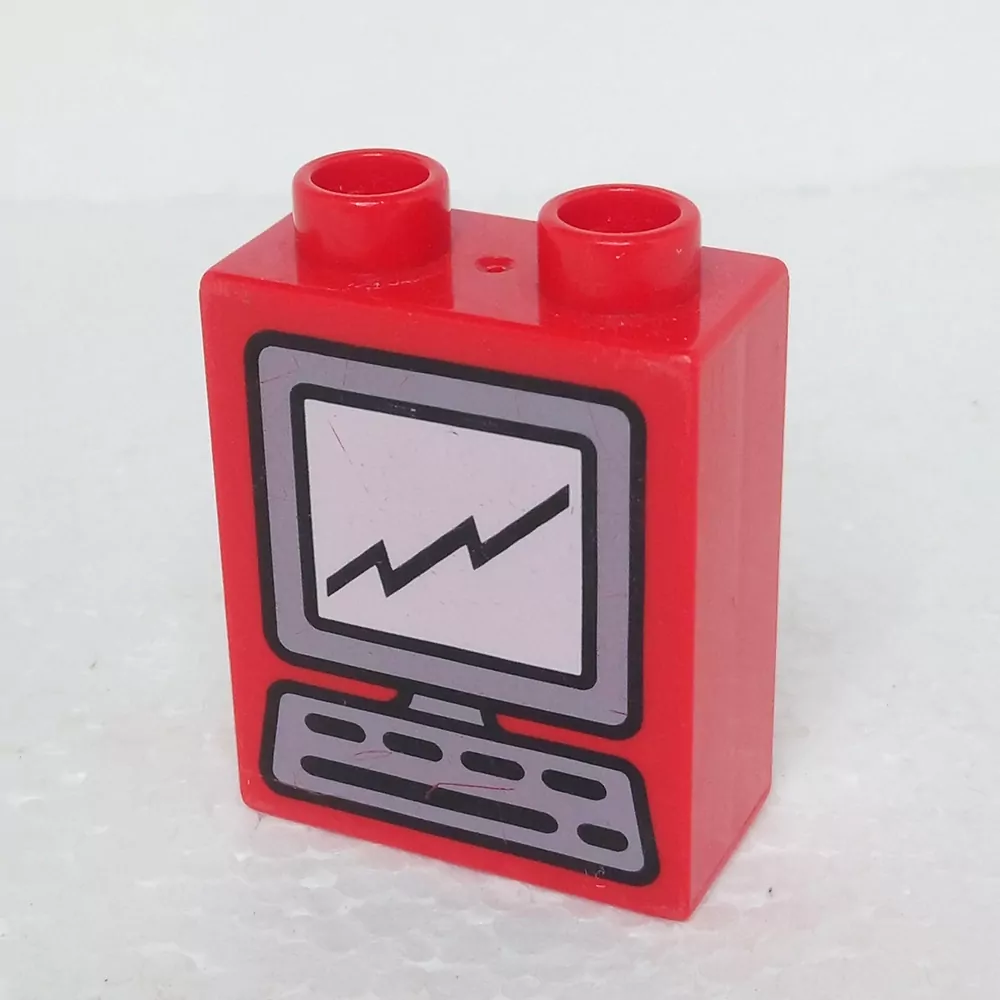 Lego® Duplo® Kostka 1x2x2 potisk počítač