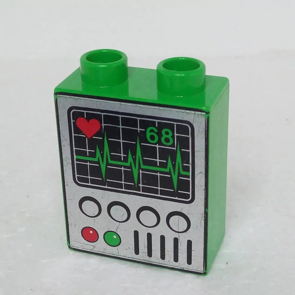 Lego® Duplo® Kostka 1x2x2 potisk monitor životních funkcí