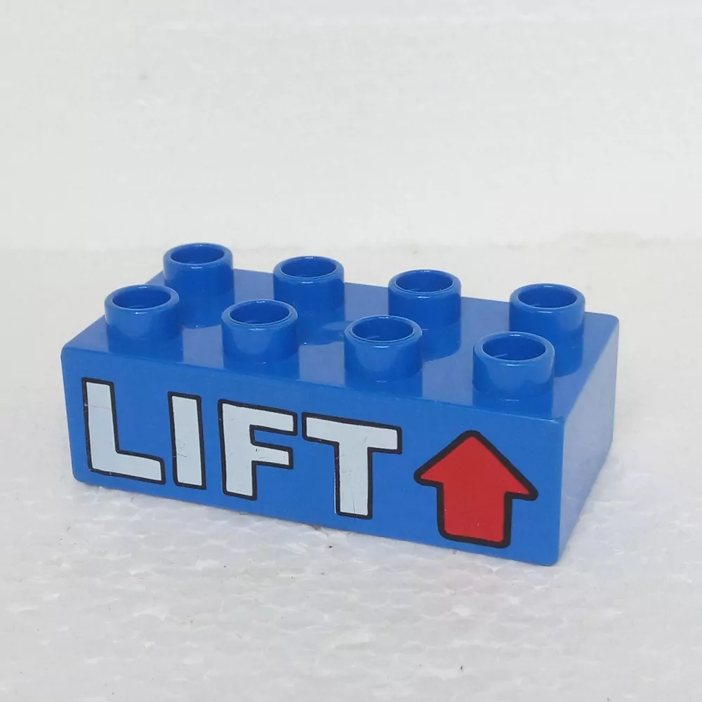 Lego® Duplo® Kostka potisk nápis "LIFT"